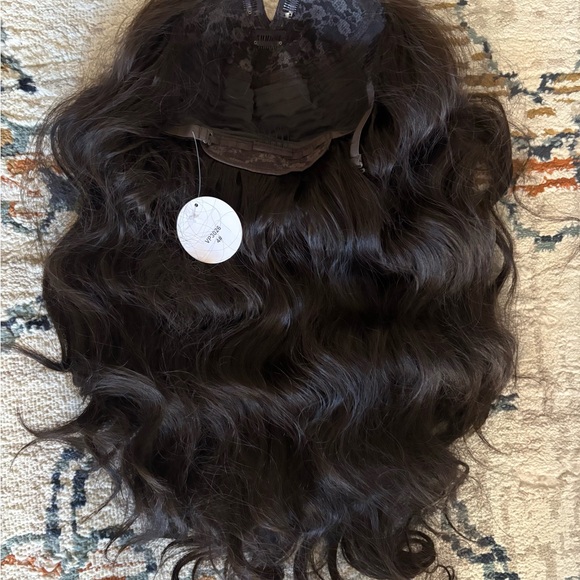 Rachel Rossette One-Piece Halo Hair Extension Medium Brown 24” NEW - Picture 5 of 8